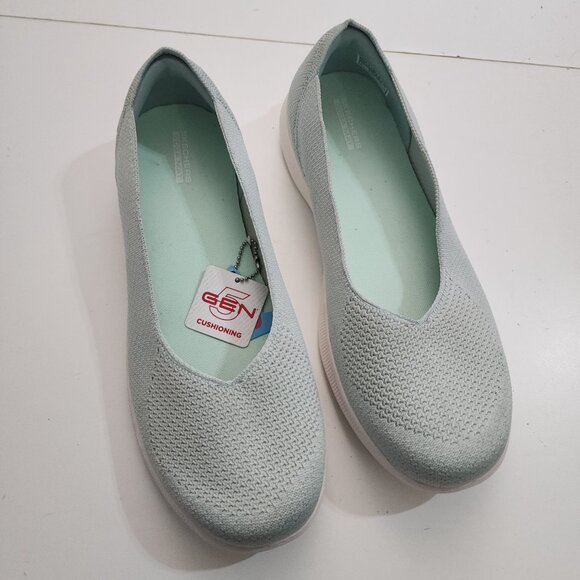 Skechers On-the-GO Flex Radiant Knit Skimmers in Mint Women's Size 10 Wide - Picture 2 of 15